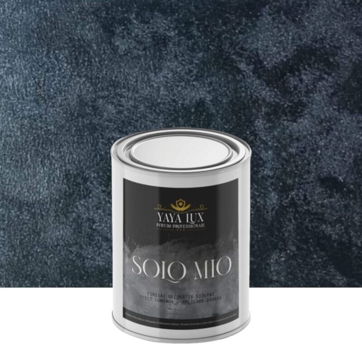 Vopsea Decorativa de Lux, Solo Mio Negru cu Cristale Lichide Stralucitoare, Efecte Spectaculoase, 0, 5 Litri