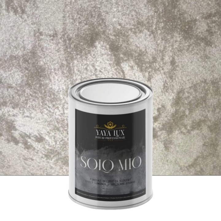 Vopsea Decorativa de Lux, Solo Mio Bej Inchis cu Cristale Lichide Stralucitoare, Efecte Spectaculoase, 0, 5 Litri