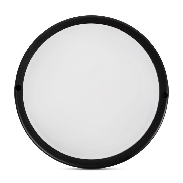 Plafoniera Buena Gente Colectia Slim LED rotund 18W 6400K 100lm/W IP65, negru