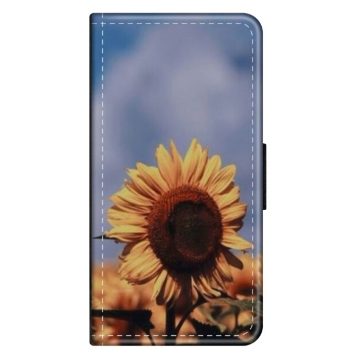 Husa personalizata tip carte HQ Print pentru Xiaomi Redmi Note 12 Pro Plus 4G, model Sunflower #1, multicolor, S1D1M0193