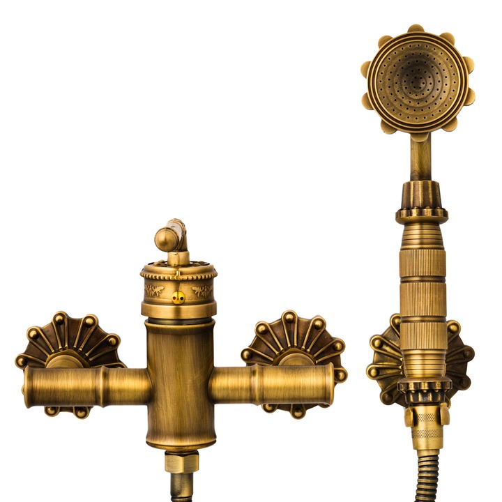 Baterie cabina dus, bronz antichizat cu broderie, Venus Star