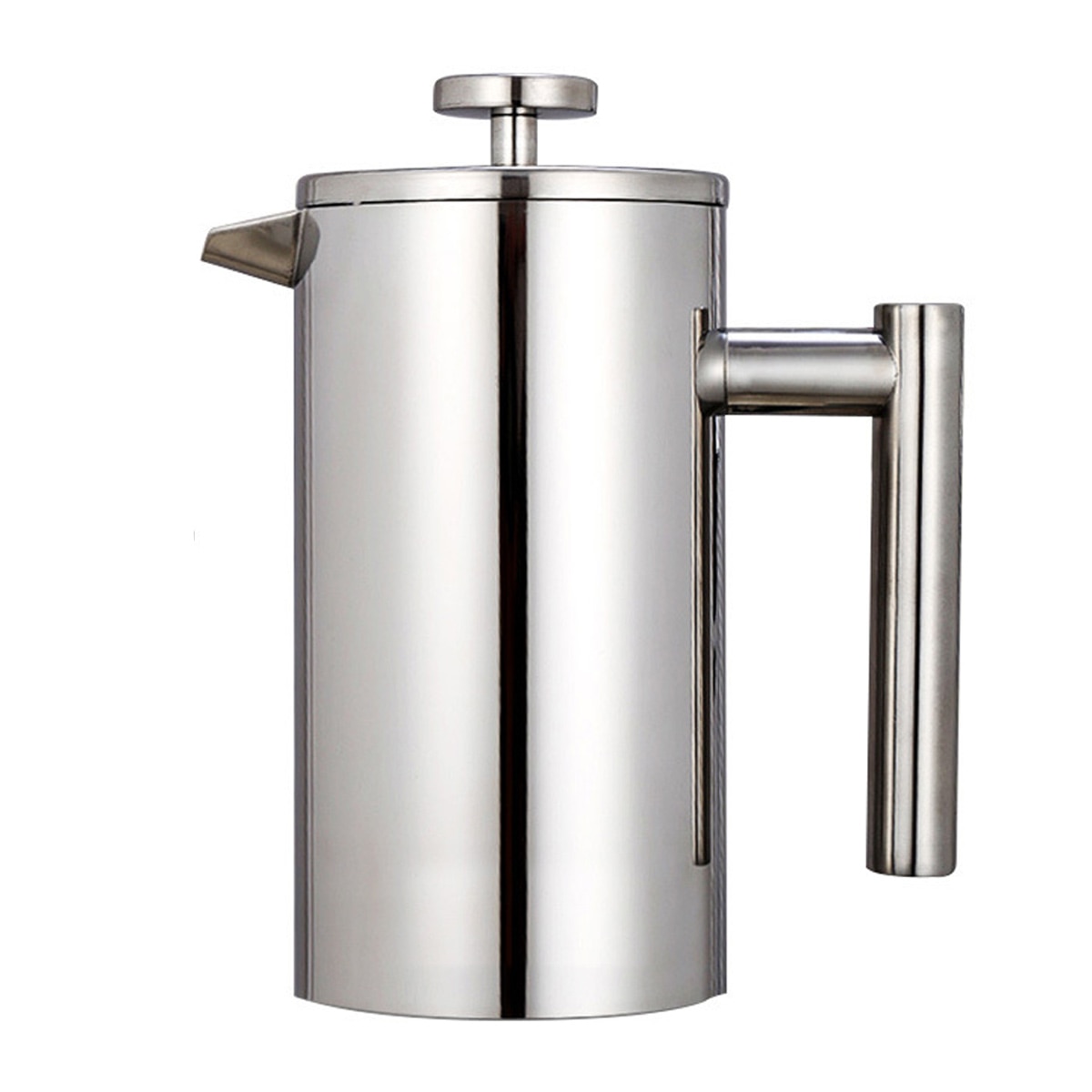 Cafetiera French Press, otel inoxidabil, izolatie dublu perete, filtru triplu, 22x17.5x10.5cm, 1000ml
