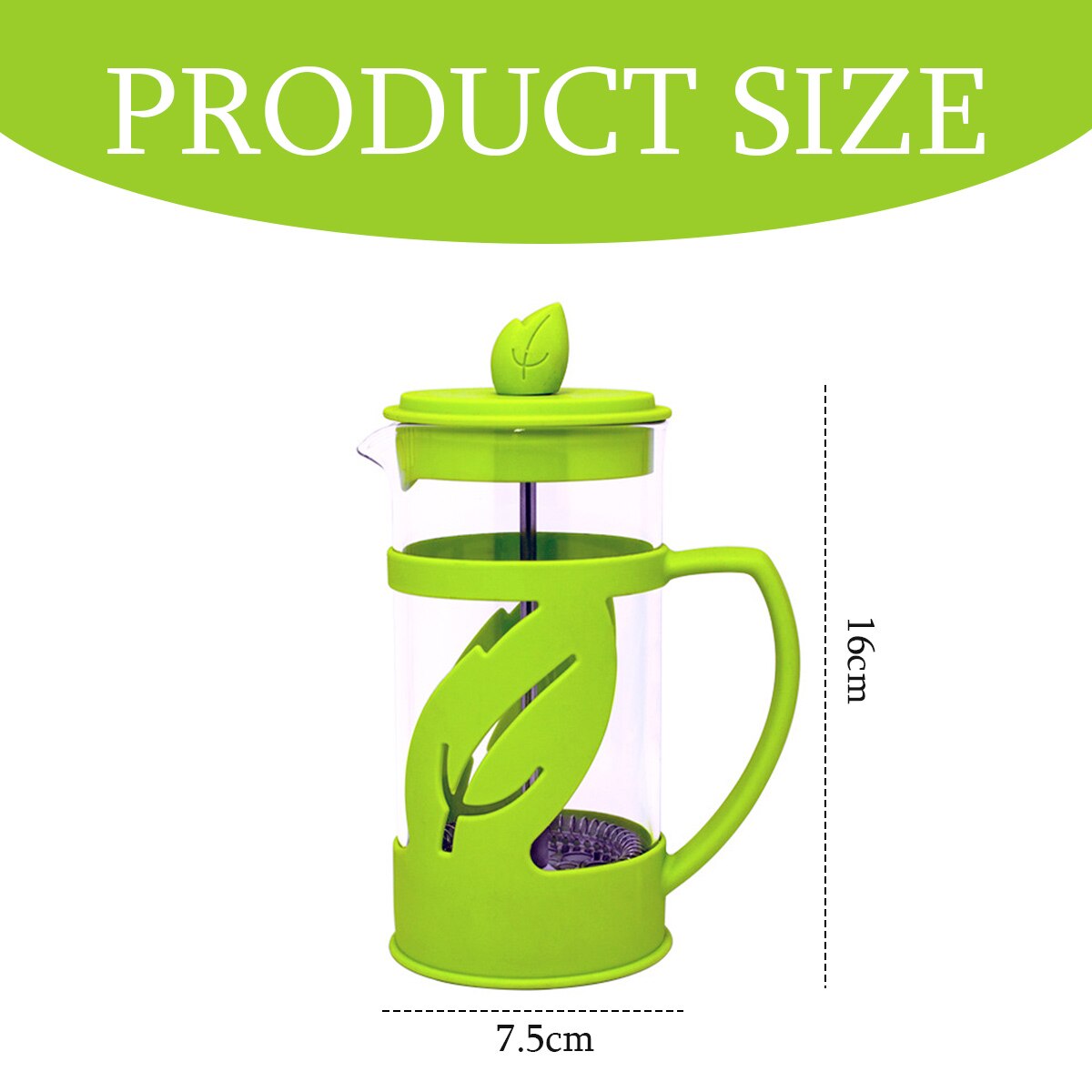 Cafetiera French Press 350ml sticla termorezistenta filtru inox set cadou