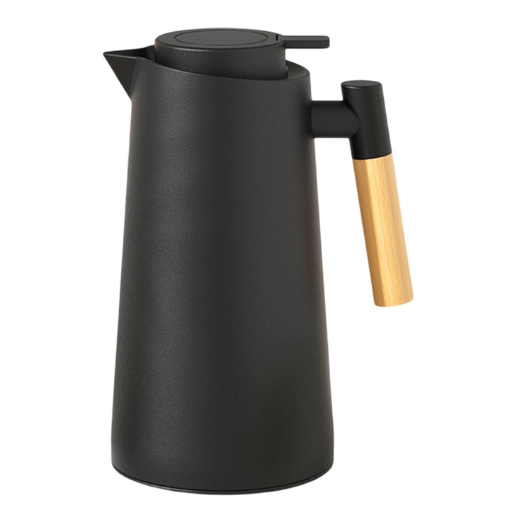 Termosz, 1000 ml, rozsdamentes acél kancsó, kávéhoz és teához, csúszásgátló alj, kényelmes fogantyúk