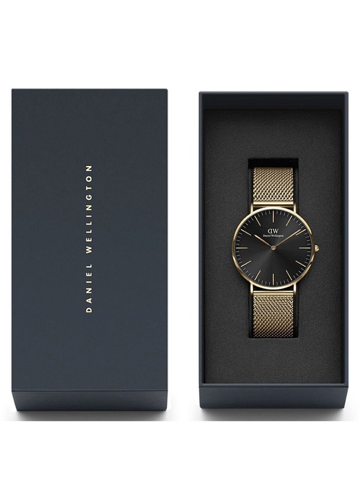 Часовник Daniel Wellington Classic Evergold, мрежеста гривна, 40 mm, злато, 3 ATM