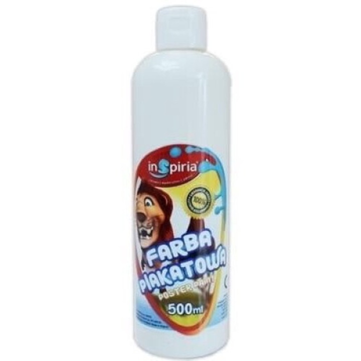 Vopsea alba InSpiria, 500ml, pentru hartie/carton/lemn