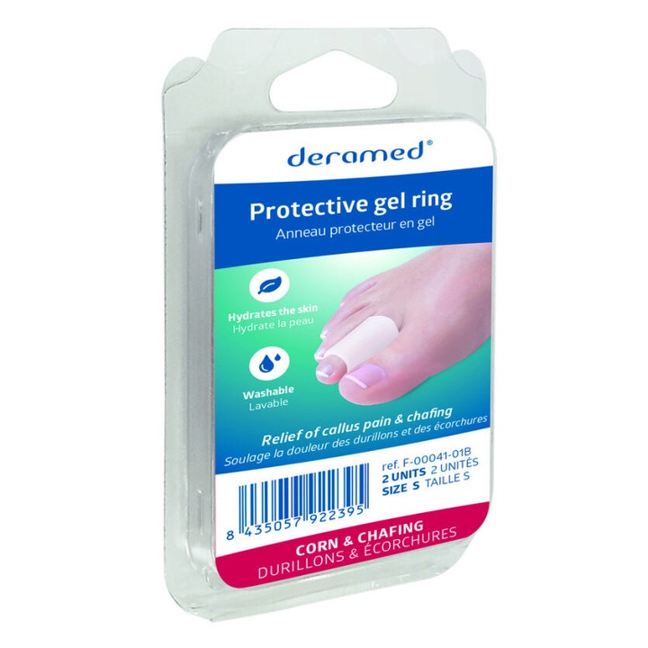 Corector deget - Orteza tub protector din silicon, amelioreaza durerea, Dermamed - marimea S, 2 buc