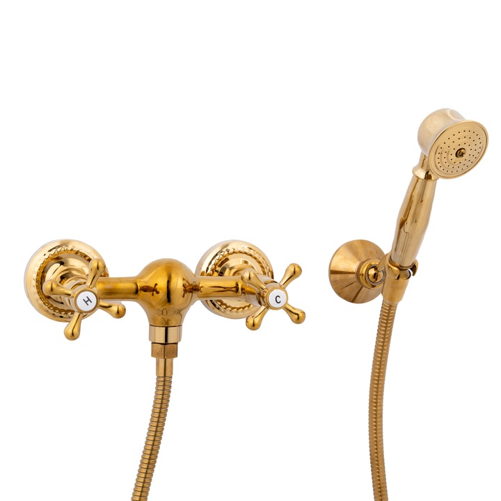 Смесител за душ стенен, златен, Venus Star