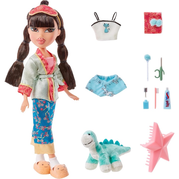 Bratz Slumber Party Jade baba 2 pizsama készlettel, plüss és kiegészítőkkel