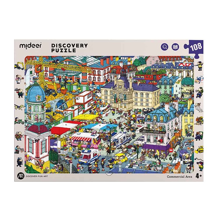 Puzzle Interactiv- Descopera si Gaseste, BigCity Small City, +6 ani