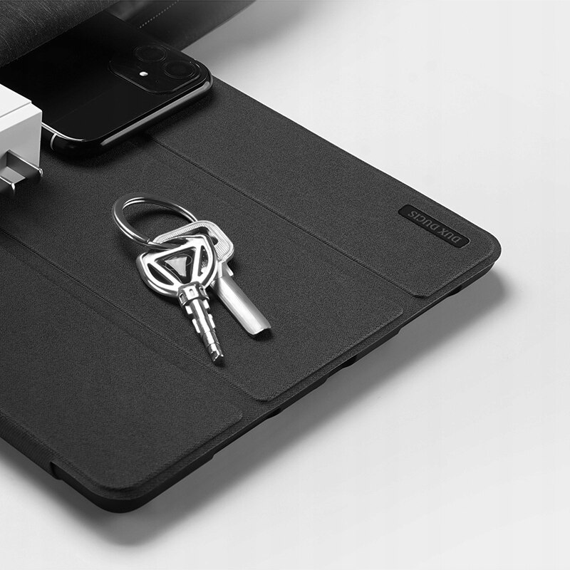Husa Dux Ducis Domo pentru iPad Pro 11 (2024) M4, 5th gen (A2836/A2837/A3006), folio cu suport si slot pentru Apple Pencil, policarbonat + textil, negru, VT8GJXXCZC