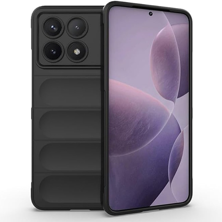 Védőtok Xiaomi Poco X6 Pro-hoz, Mad View Safe, Magic Shield, Z75, hőre lágyuló, Deep Dark