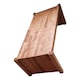 Masuta De Cafea, Lemn De Fag Sculptat, Unicat, Model Geometric, Culoare Fag Inchis,120x52x42 cm