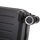 Troler cabina avion Quasar & Co.®, 55x35x22cm, bagaj de mana, troller cu fermoar antifurt, cifru, maner telescopic lung, geamantan cu 4 roti duble silentioase 360°, valiza ABS 2.8 mm, rezistent, port USB, suport de pahar, 10kg, Legend, Negru