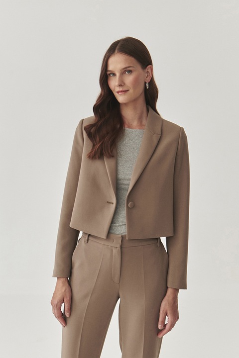 Tatuum, Sacou cu revere decupate Reneta, Maro fango, 34