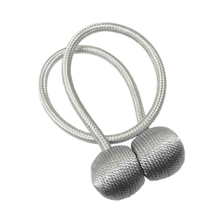 Cleme Draperie Flex-s Cu Magnet, Argintiu, 48 Cm, Set 2 Buc