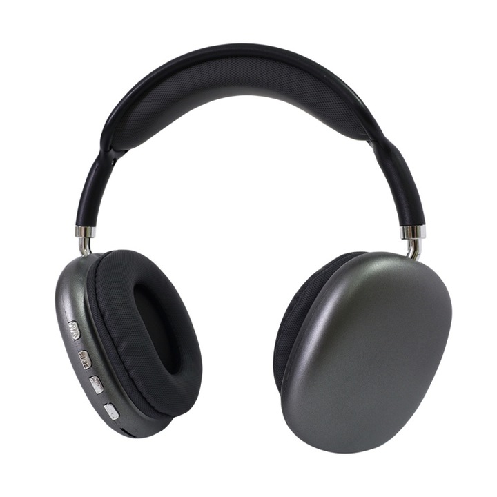 Casti wireless Over-Ear, Bluetooth, sunet stereo impresionant, optimizate pentru jocuri, potrivire confortabila, finisaj negru modern