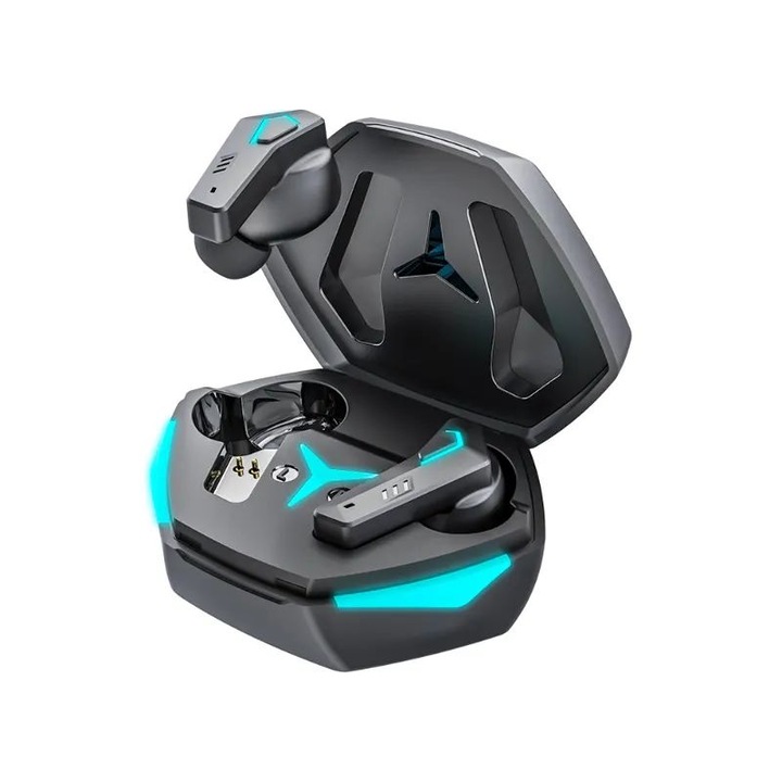 Vala DX-22 TWS vezeték nélküli fülhallgató, Bluetooth 5.5, érintésvezérlés, zajszűrés, LED kijelző, Hifi hang, vízálló IPX-5, mikrofon, fekete