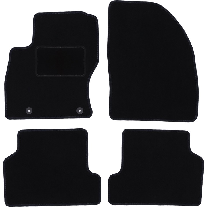 Set Covorase Auto Pentru Ford Focus Mk2 Kombi, Sedan, Hatchback (2004-2011) Negru, Velur, Cu Prinderi – Perfect Adaptat
