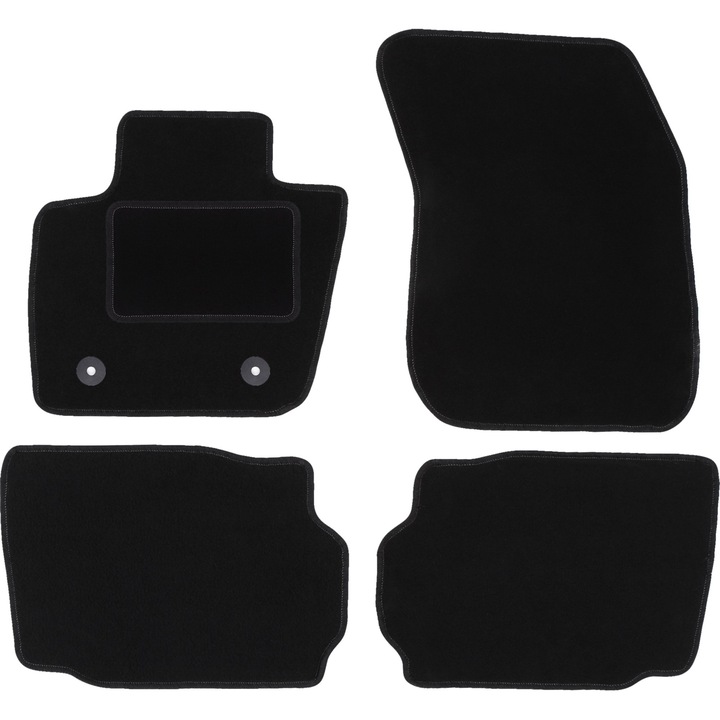 Set Covorase Auto Pentru Ford Mondeo Mk5 Sedan, Kombi (2015-) Negru, Velur, Cu Prinderi – Perfect Adaptat