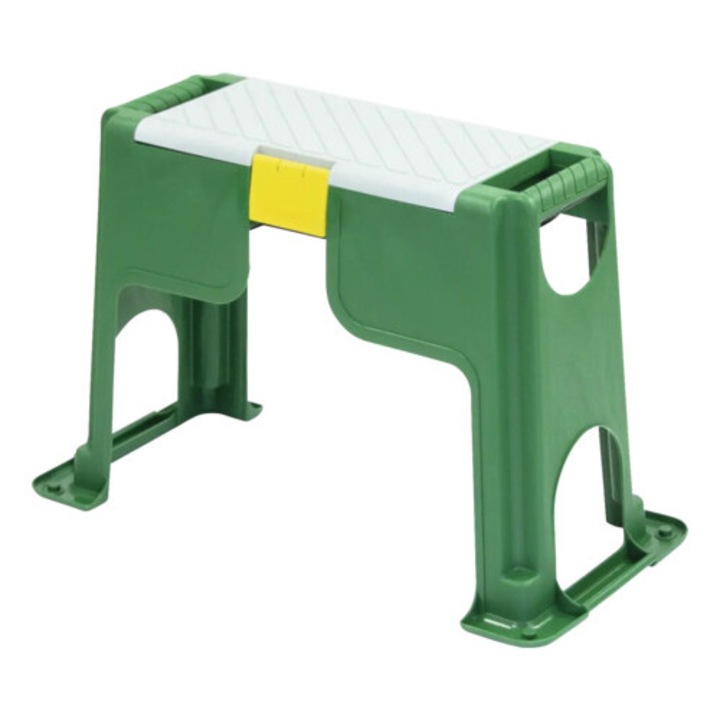 Scaun De Gradina 3in1 Cu Compartiment Pentru Scule/unelte Plastic Verde
