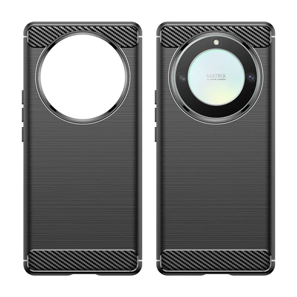 Husa protectie Mat-Tech compatibila cu Honor Magic6 Lite, Textura Carbon, Finisaj Mat, Anti-Shock, Anti-Fingerprint, Rezistenta la impact, Negru