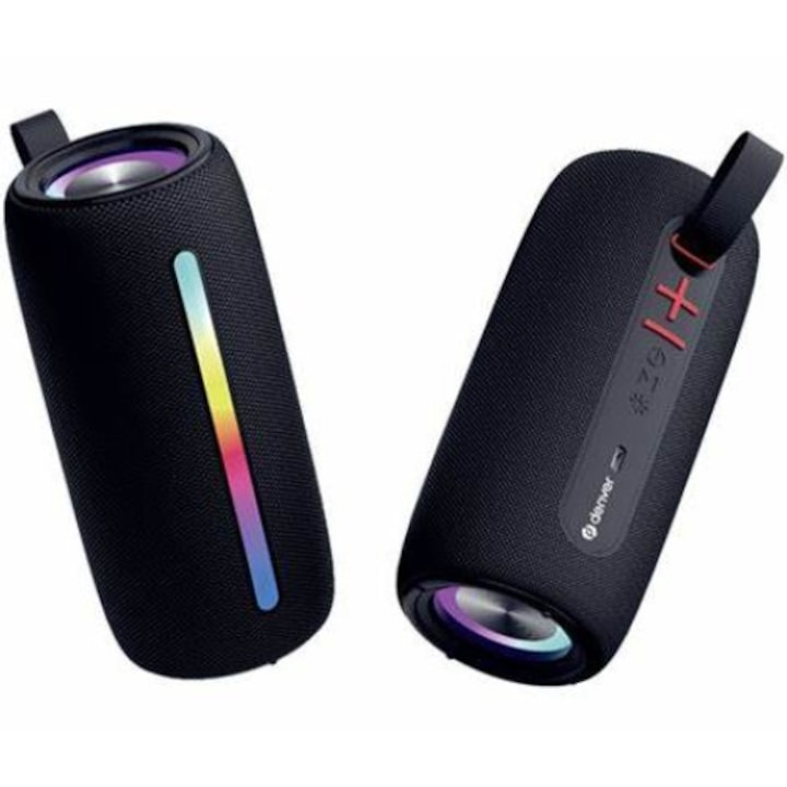 Boxa portabila, Tide Soundflare, Boompods, Cu LED, RGB, Negru