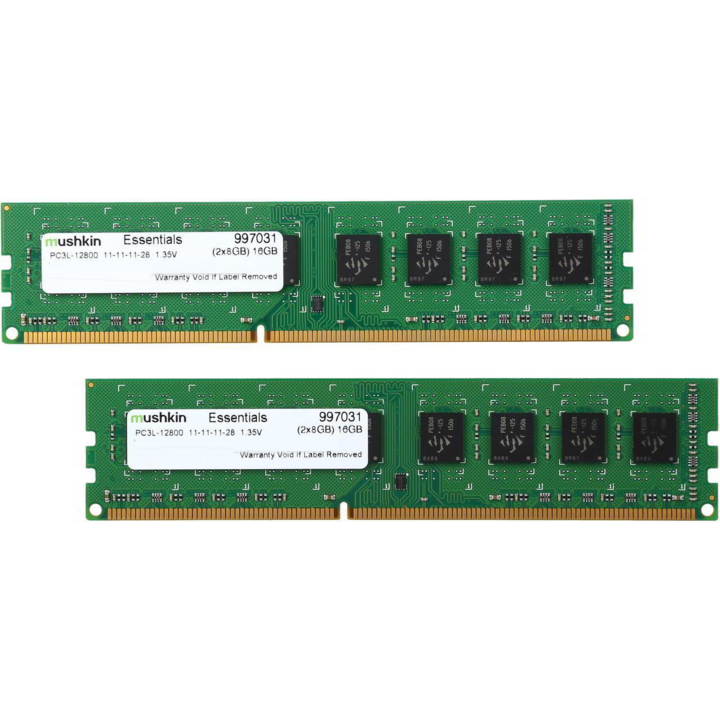Mushkin 16GB /1600 Essentials DDR3 RAM КОМПЛЕКТ (2x8GB) (997031)