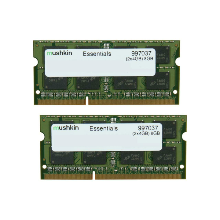 Оперативна памет Mushkin 8GB /1600 Essentials DDR3 RAM за преносими компютри (2x4GB) (997037)
