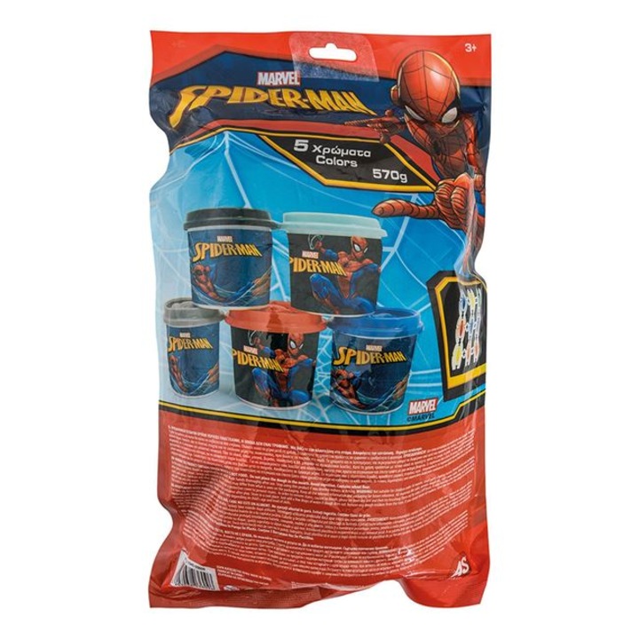 Пластилинова чанта AS Disney Spiderman с 5 фигурни контейнера и капаци 570g Elfs