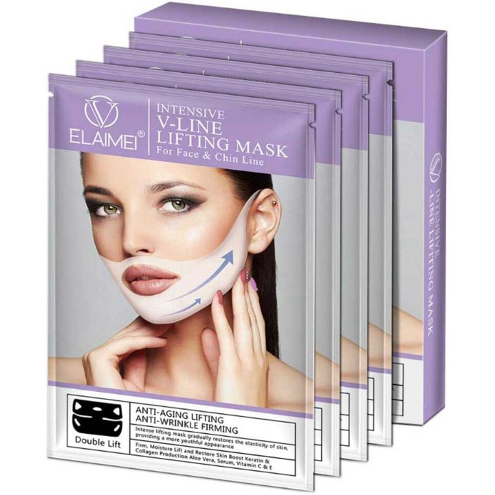 Set 4 Masti Premium pentru Barbie Dubla, Lifting Facial, V-Line Elaimei