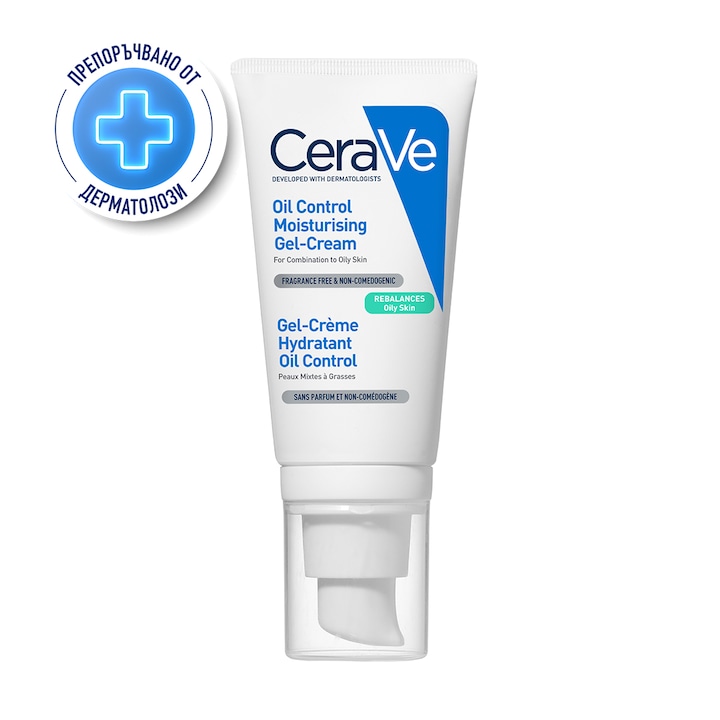 Крем Cerave Oil Control с хидратиращ ефект, За смесена към мазна кожа, 52 мл