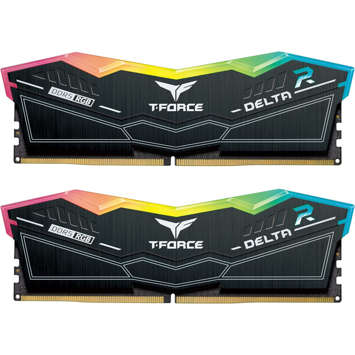 Оперативна памет TeamGroup, 32GB, 7800 T-Force Delta RGB DDR5, 2x16GB, Черен, FF3D532G7800HC38DDC0