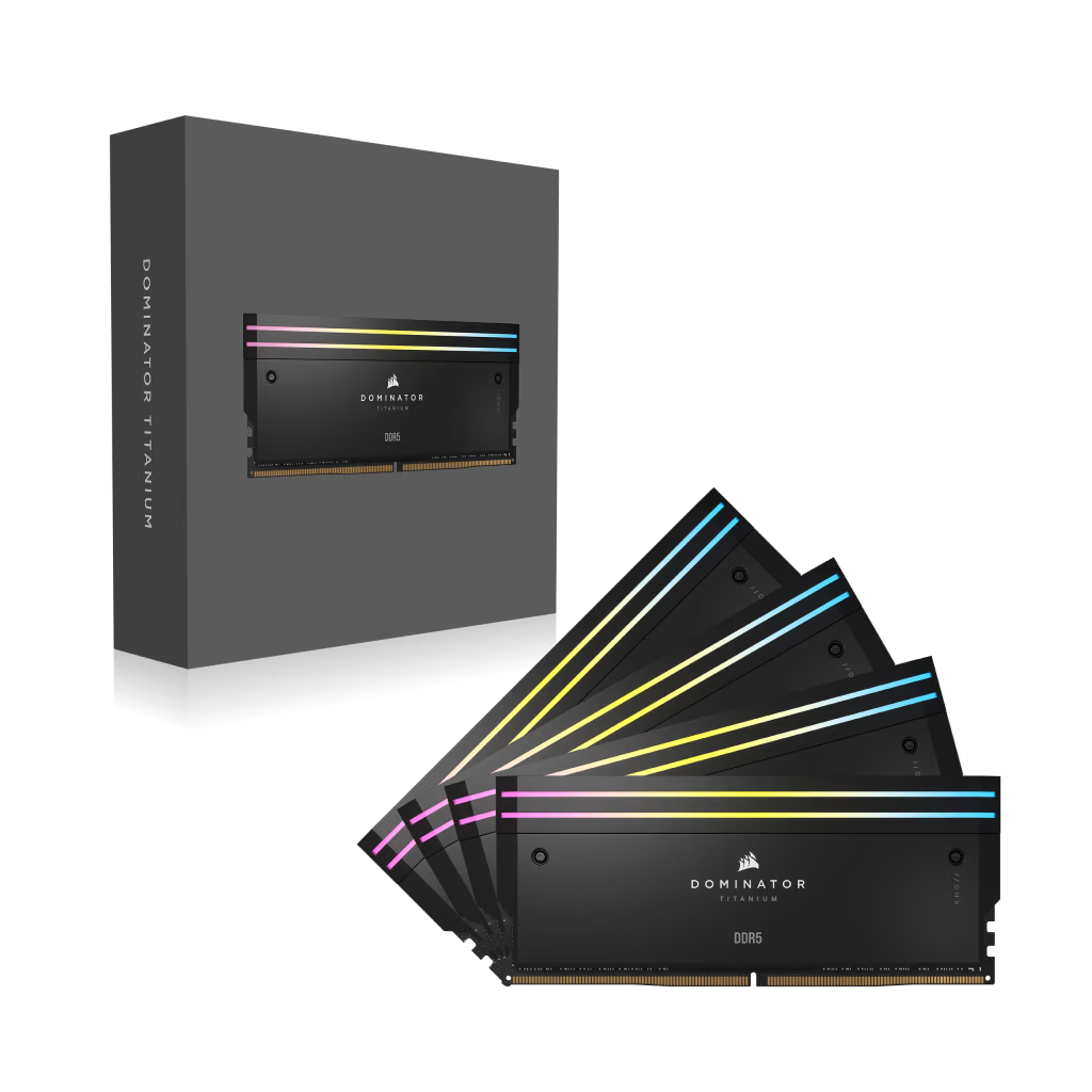 KIT RAM DDR5 Corsair 96GB / 6000 Dominator Titanium RGB (Intel XMP