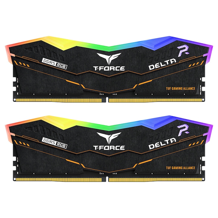 Оперативна памет TeamGroup 32GB / 6000 T-Force Delta TUF RGB DDR5 RAM KIT (2x16) (FF5D532G6000HC38ADC01)