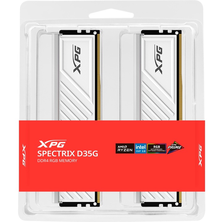 Adata 64GB / 3200 XPG Spectrix D35G RGB White (Intel XMP) DDR4 RAM KIT (2x32GB) (AX4U320032G16A-DTWHD35G)