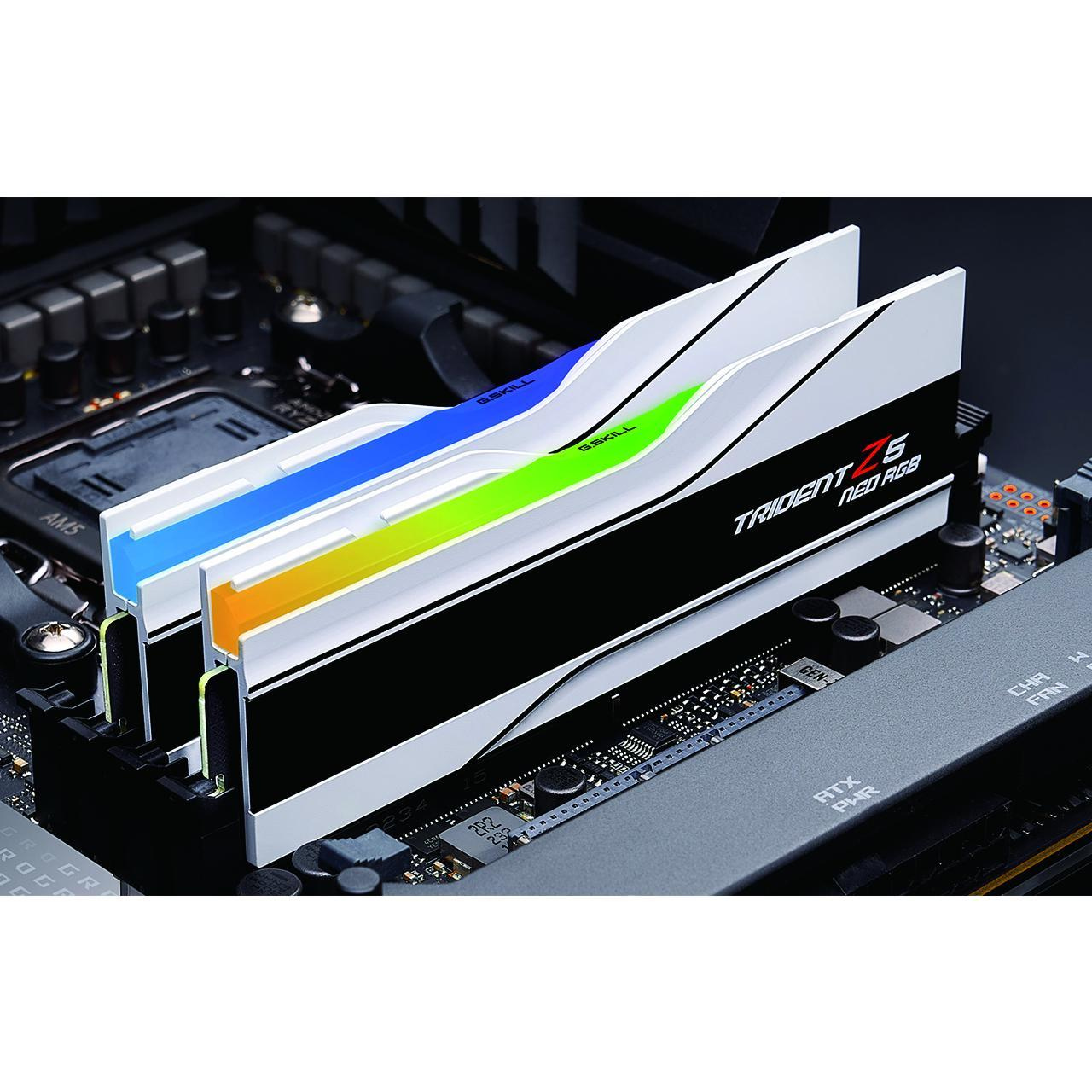Kit Memorie G.Skill Trident Z5 Neo RGB White AMD EXPO 32GB, DDR5