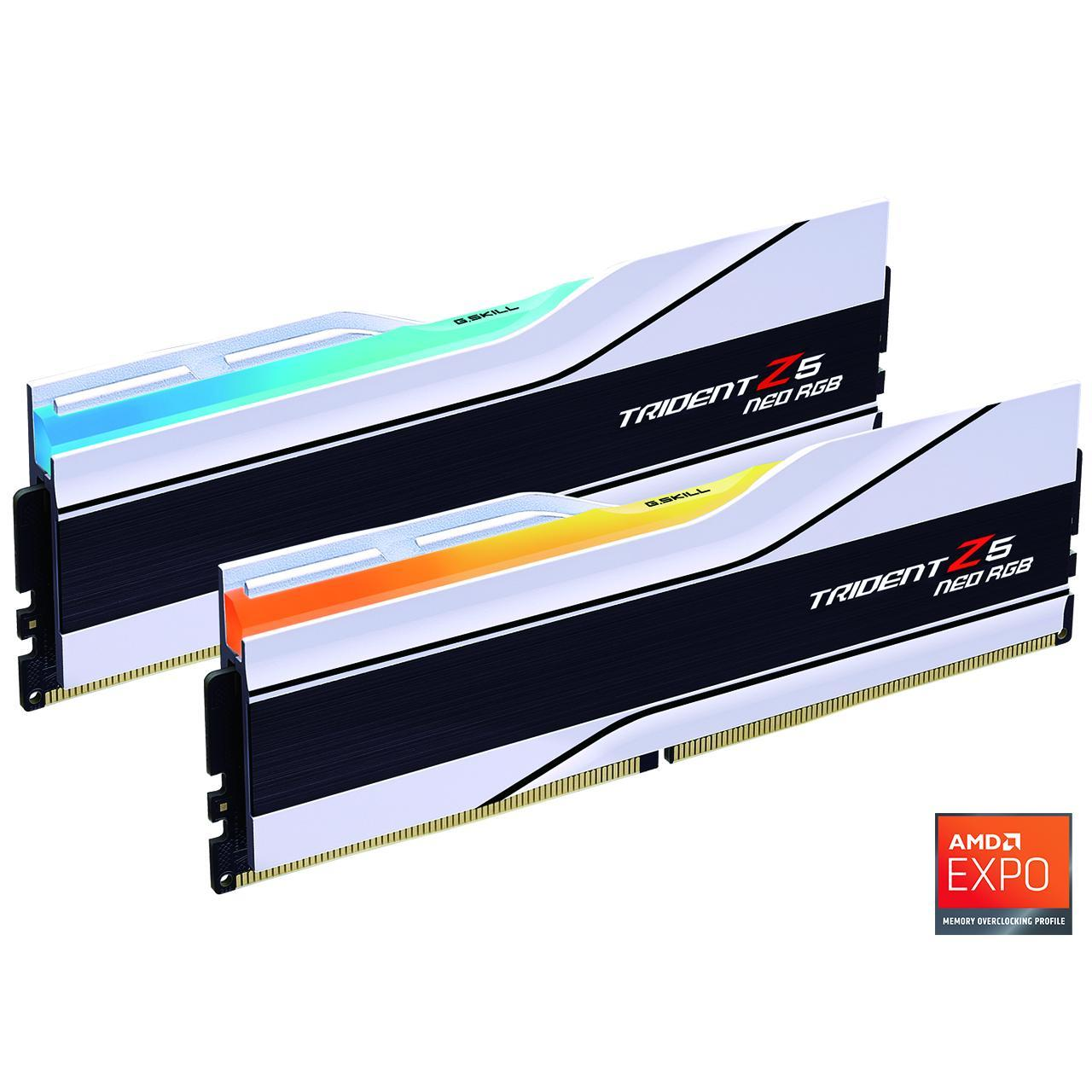 Kit Memorie G.Skill Trident Z5 Neo RGB White AMD EXPO 32GB, DDR5