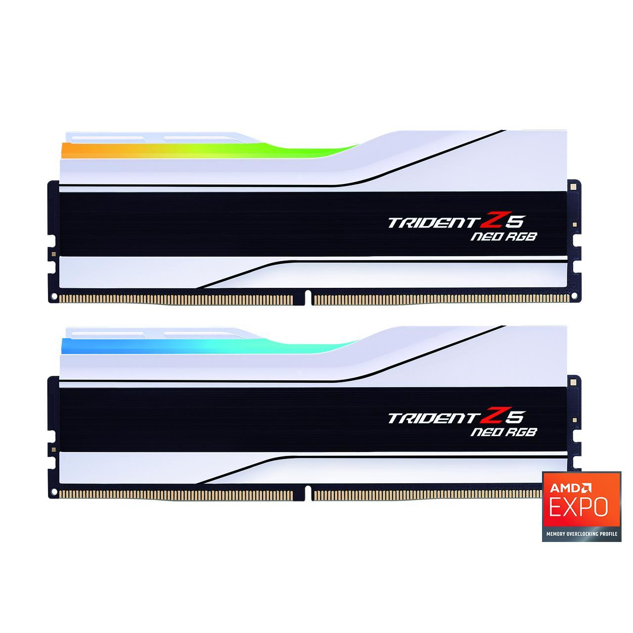 Kit Memorie G.Skill Trident Z5 Neo RGB White AMD EXPO 32GB, DDR5