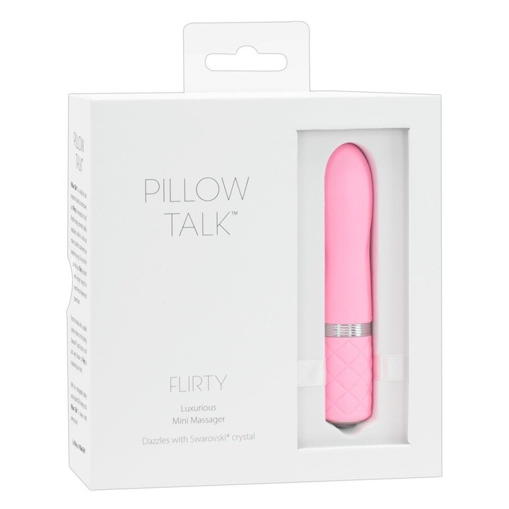 Мини вибратор Pillow Talk Flirty, Силикон, 11x2,2 см, Розов