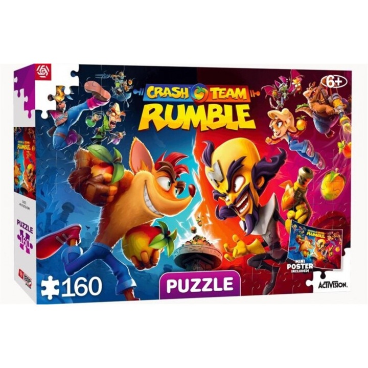 Good Loot Puzzle Crash Team Rumble, 160 darab, 41x27,5 cm, 6 év feletti gyerekeknek