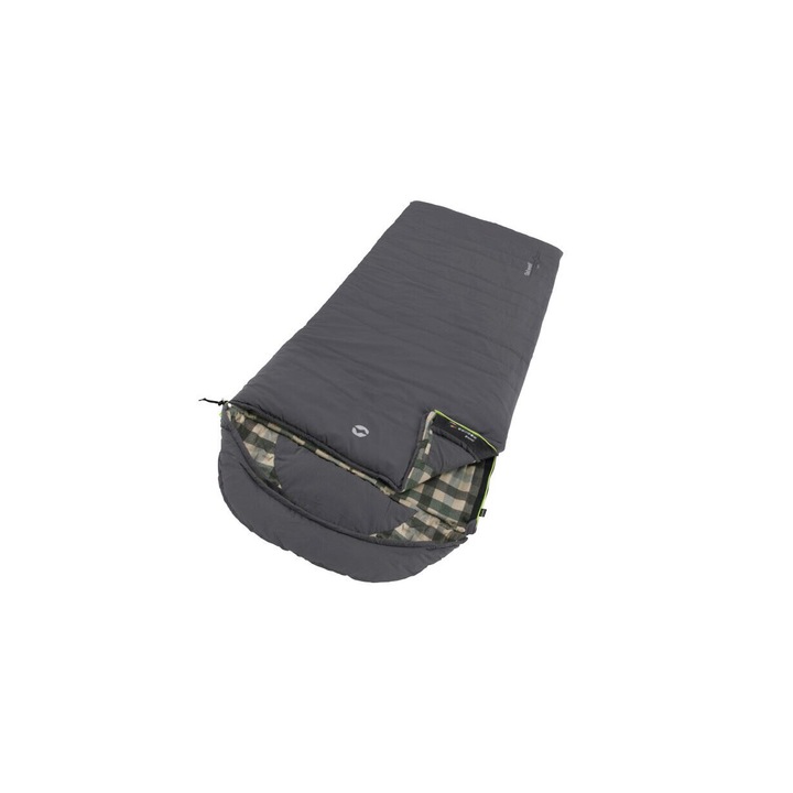 Sac de dormit, Outwell, Camper, fermoar dreapta, gri, 235x90cm