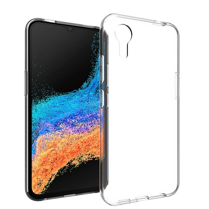 Husa BestCase® Clear Silicon 2MM, Compatibila Cu Samsung Galaxy Xcover 7, Antisoc, Protectie Camera, Margini ridicate pentru protectia ecranului, Transparent