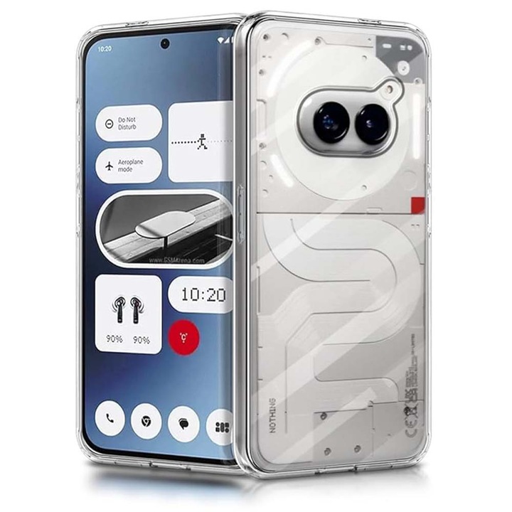 Силиконов калъф BestCase за Nothing Phone 2a, Antisoc, Camera Protection, Clear Silicon 2MM, Transparent