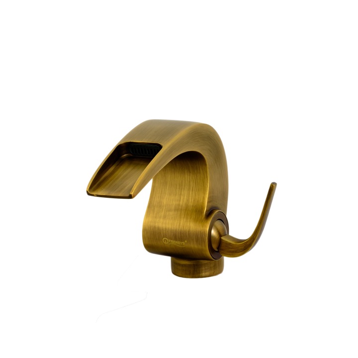 Vízesés fürdőszobai mosogató csaptelep, antikolt bronz, Venus Star