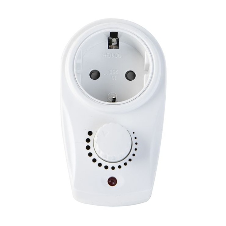 Dimmer cu priza suplimentara Schuko, Orno, 280W, Alb