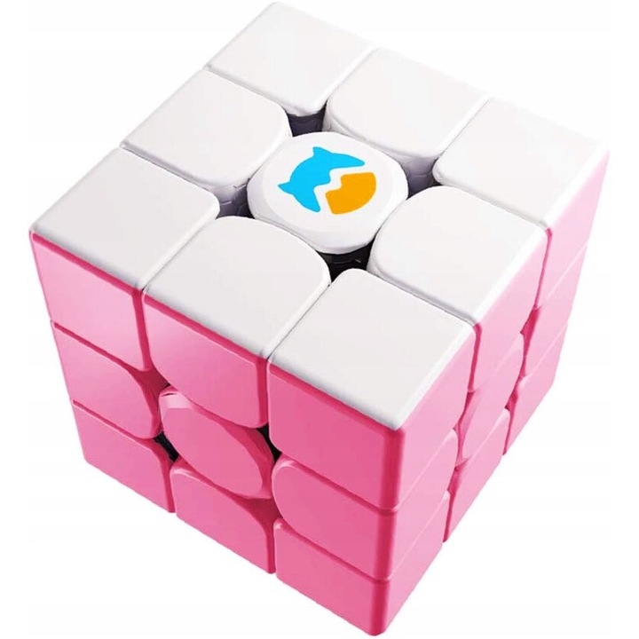 Cub 3x3x3, Rubiks, Cub Rubik, Kostkoland, Set, Fara autocolante, Monster Go Pink Cloud
