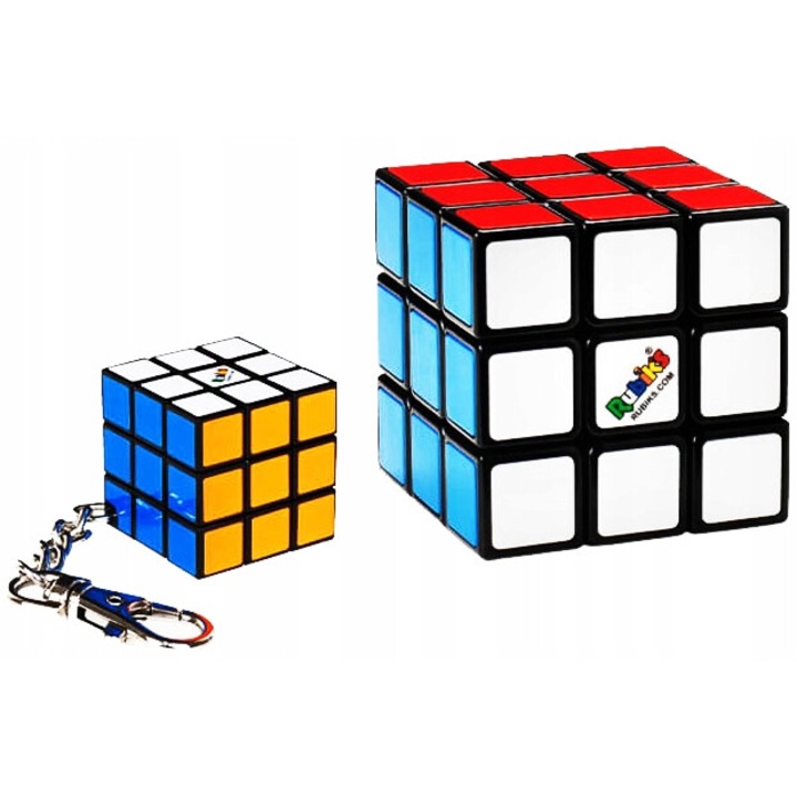 Cub 3x3x3, Rubiks, Cub Rubik, Kostkoland, Set, Fara autocolante, Cub 3x3x3, breloc