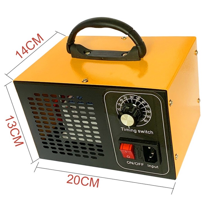 Generator de ozon, Purificator aer, 60g/h, inox, 220V, temporizator