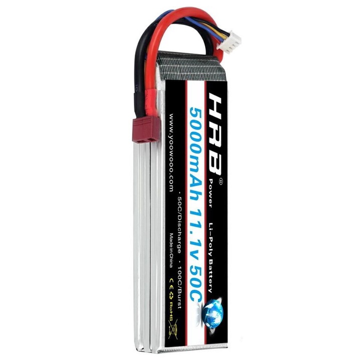 Acumulator Lipo, capacitate mare 6000mAh, 50C, XT60, 14.8V
